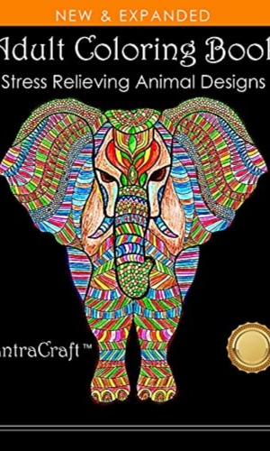 "Adult Coloring Book: Stress Relieving Animal Designs" by Dan Morris
