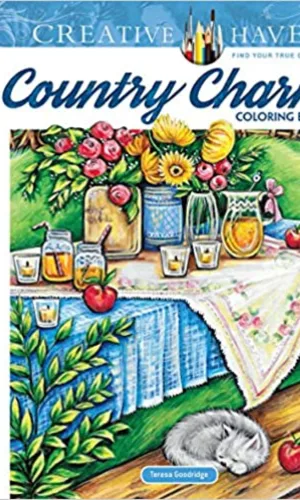 5 Best Coloring Books for Adults 5 "Creative Haven Country Scenes Coloring Book" by Dot Barlowe